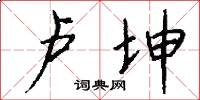 卢坤怎么写好看