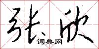 张欣怎么写好看