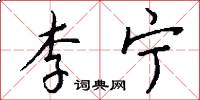 李宁怎么写好看