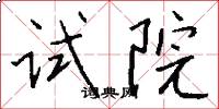 试院怎么写好看