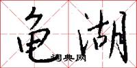 龟湖怎么写好看