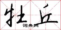 牡丘怎么写好看