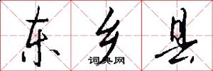 东乡县怎么写好看