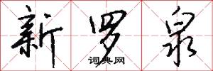 新罗泉怎么写好看