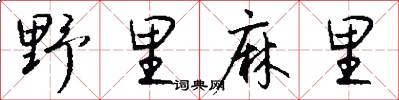 野里麻里怎么写好看