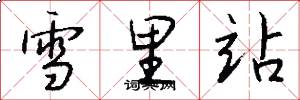 雪里站怎么写好看