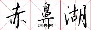 赤鼻湖怎么写好看