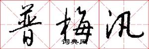 普梅汛怎么写好看