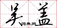 吴盖怎么写好看