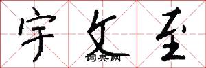 宇文至怎么写好看