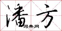 潘方怎么写好看