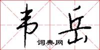 韦岳怎么写好看