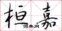 桓嘉怎么写好看