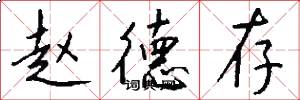 赵德存怎么写好看