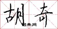 胡奇怎么写好看