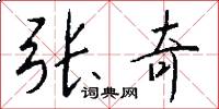 张奇怎么写好看
