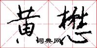 黄懋怎么写好看