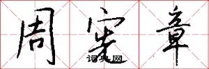 周宪章怎么写好看