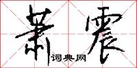 萧震怎么写好看
