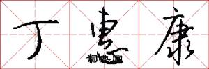 丁惠康怎么写好看