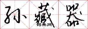 孙藏器怎么写好看