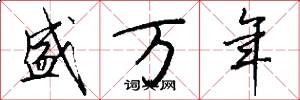 盛万年怎么写好看