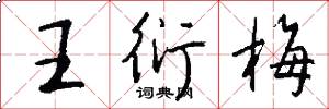 王衍梅怎么写好看