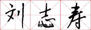 刘志寿怎么写好看