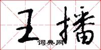 王播怎么写好看