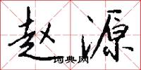 赵源怎么写好看