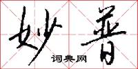 妙普怎么写好看