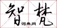 智梵怎么写好看