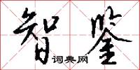 智鉴怎么写好看