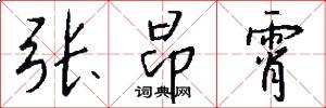 张昂霄怎么写好看
