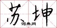 苏坤怎么写好看