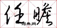 任瞻怎么写好看