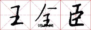王全臣怎么写好看