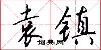 袁镇怎么写好看