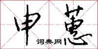 申蕙怎么写好看