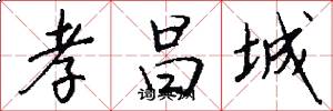 孝昌城怎么写好看