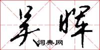 吴晖怎么写好看