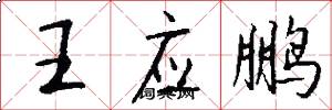 王应鹏怎么写好看