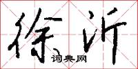 徐沂怎么写好看