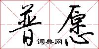 普愿怎么写好看