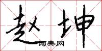 赵坤怎么写好看