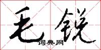 毛锐怎么写好看