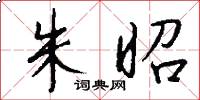 朱昭怎么写好看