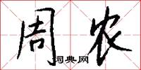 周农怎么写好看