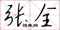 张全怎么写好看