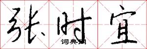 张时宜怎么写好看